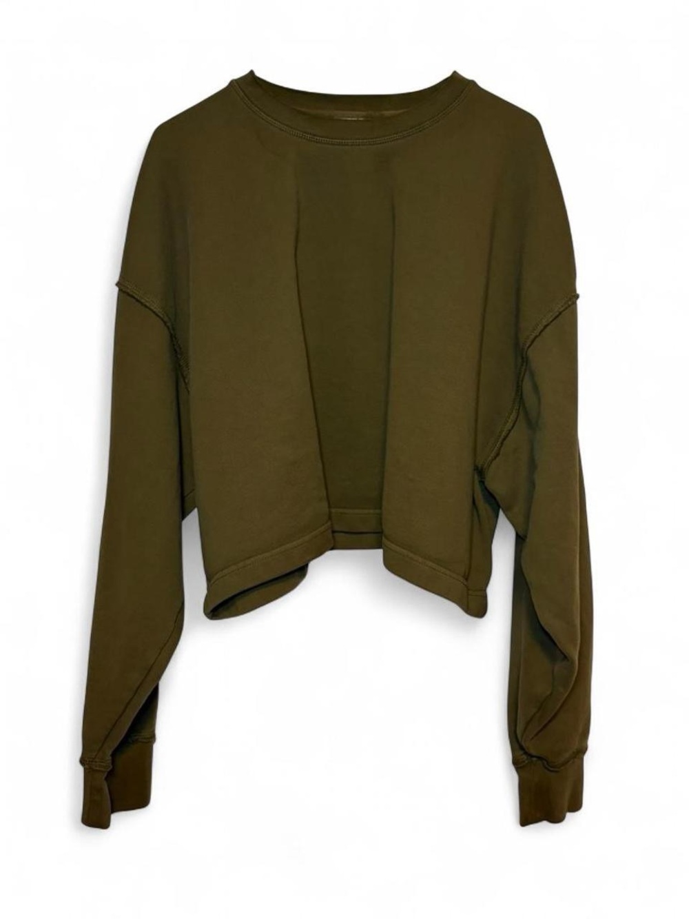 Levi's Army Green Oversized Heavyweight Cropped Sweatshirt